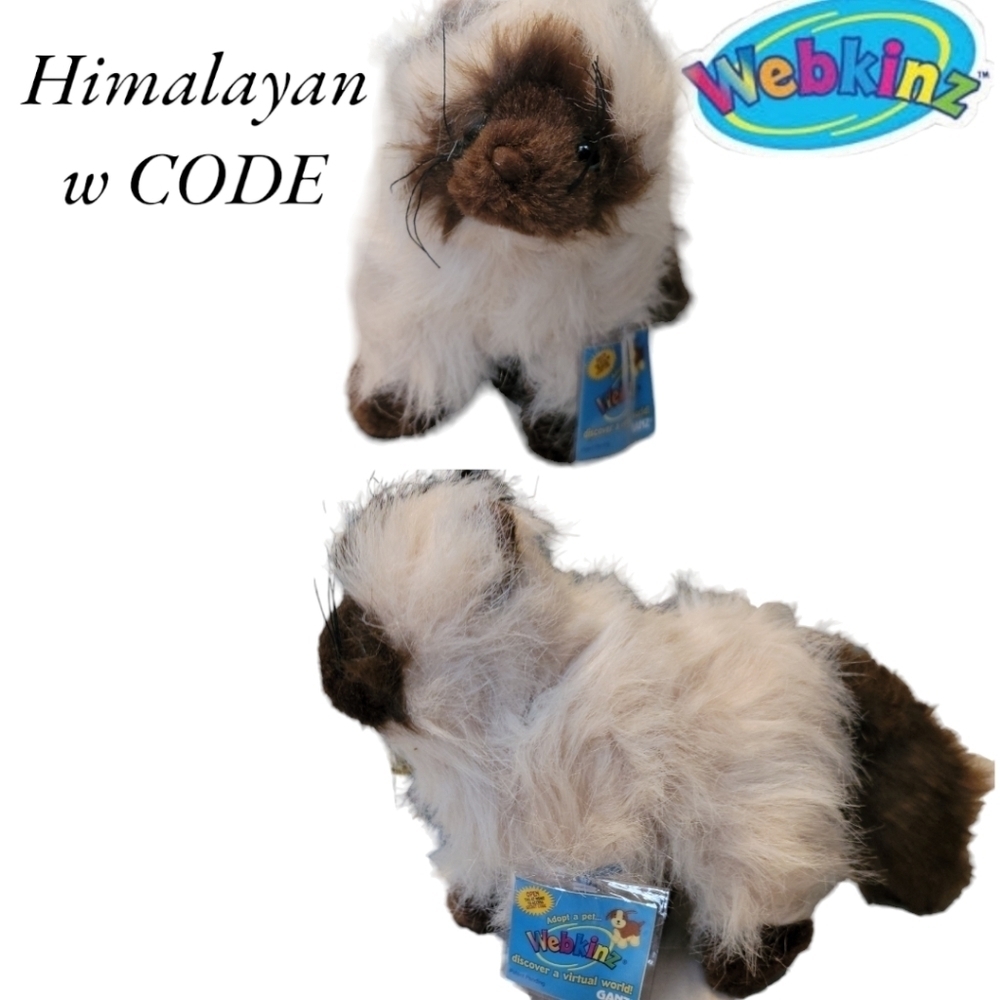 GANZ WEBKINZ Himalayan Cat Plush Stuffed Animal New w Unused Sealed Code